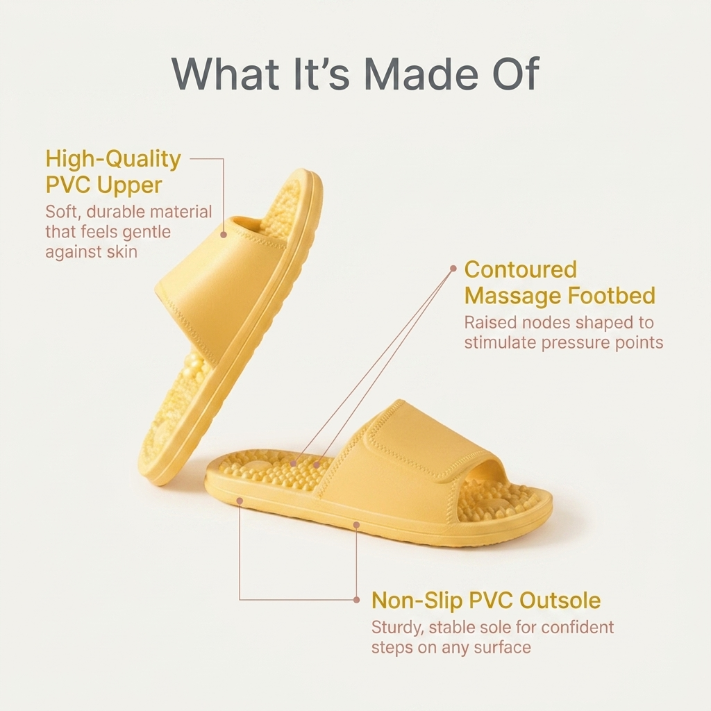 Chic Massage Slippers for Home Comfort