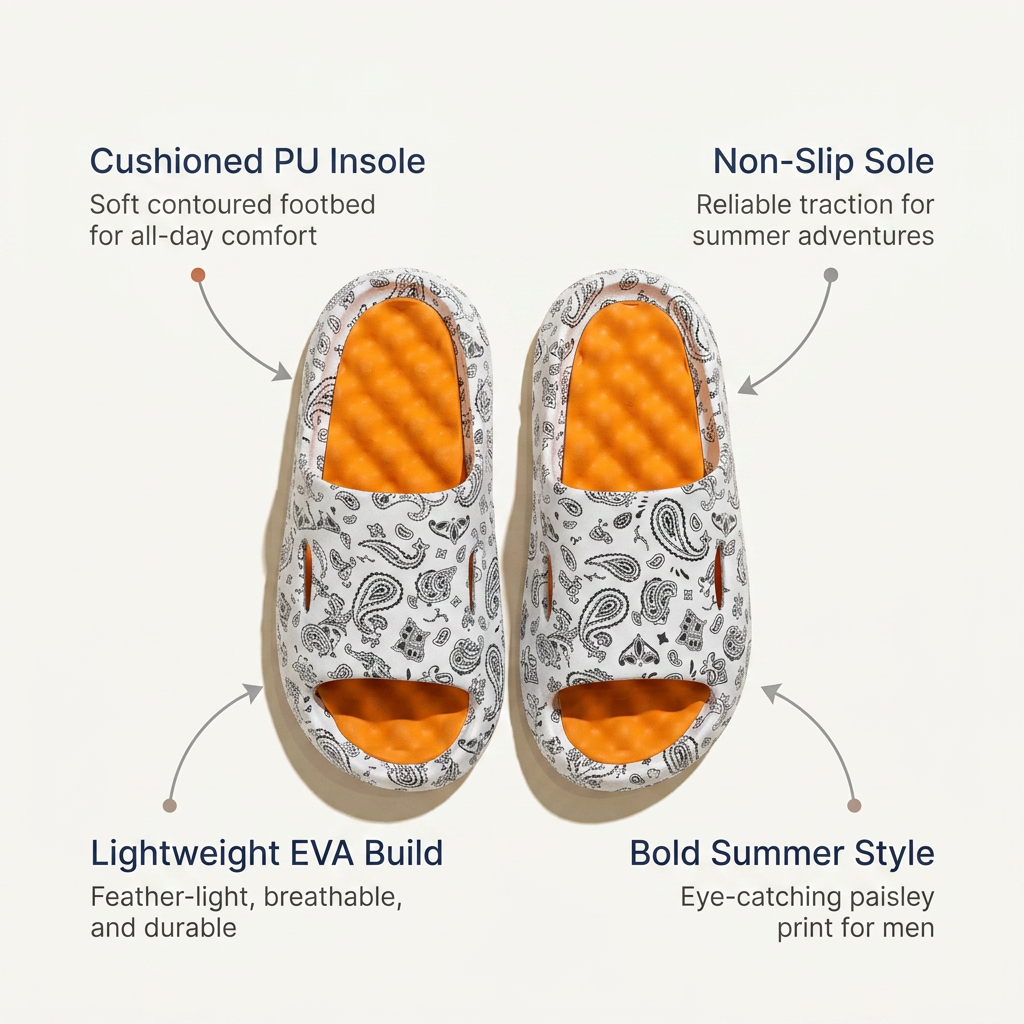 Men's Non-Slip Massage Slippers for Summer Wear