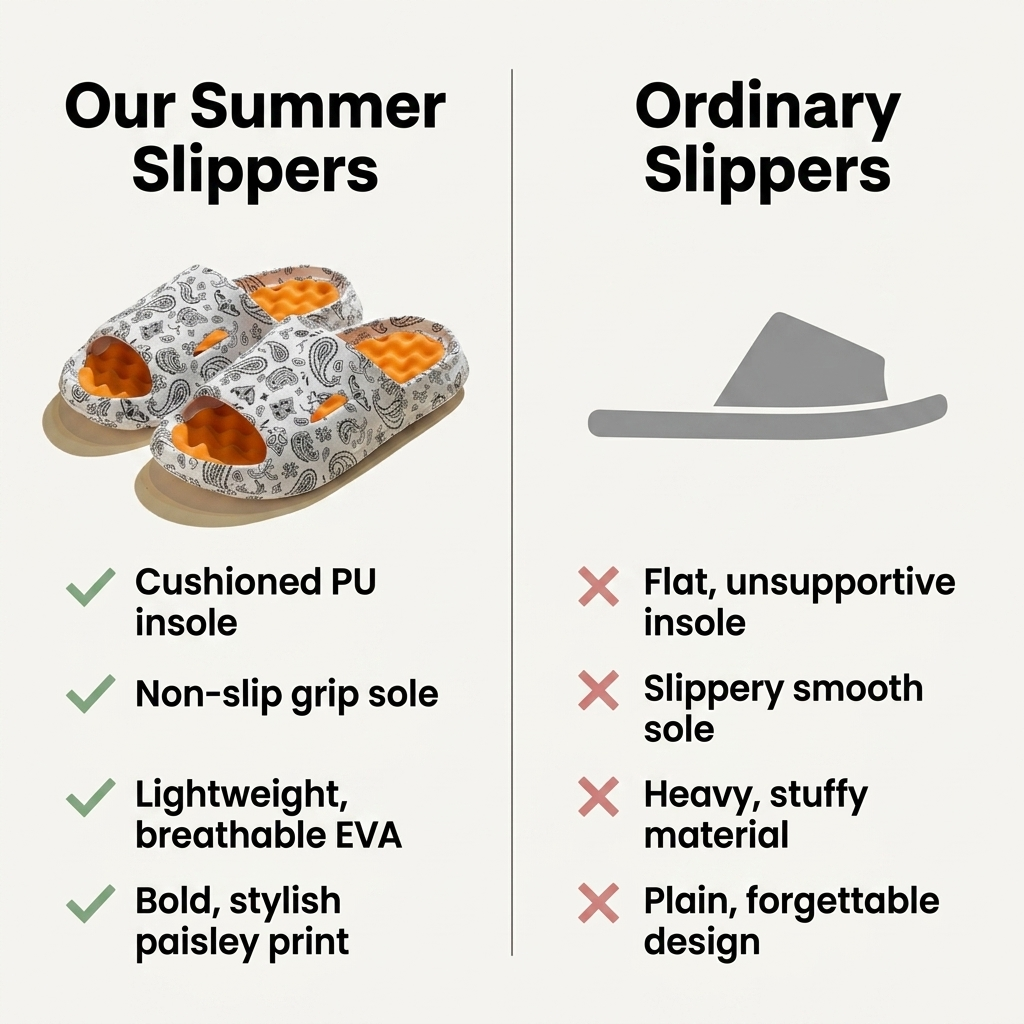 Men's Non-Slip Massage Slippers for Summer Wear