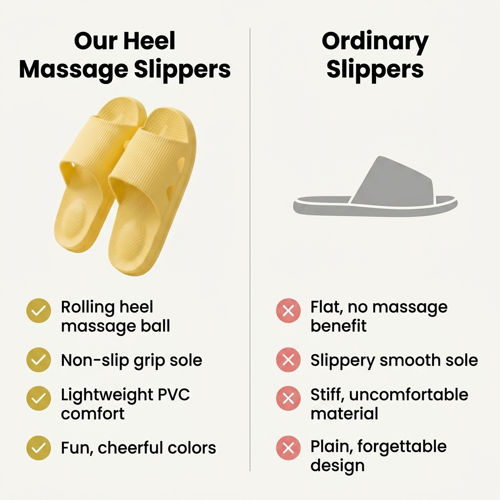 Women's Heel Massage Slippers