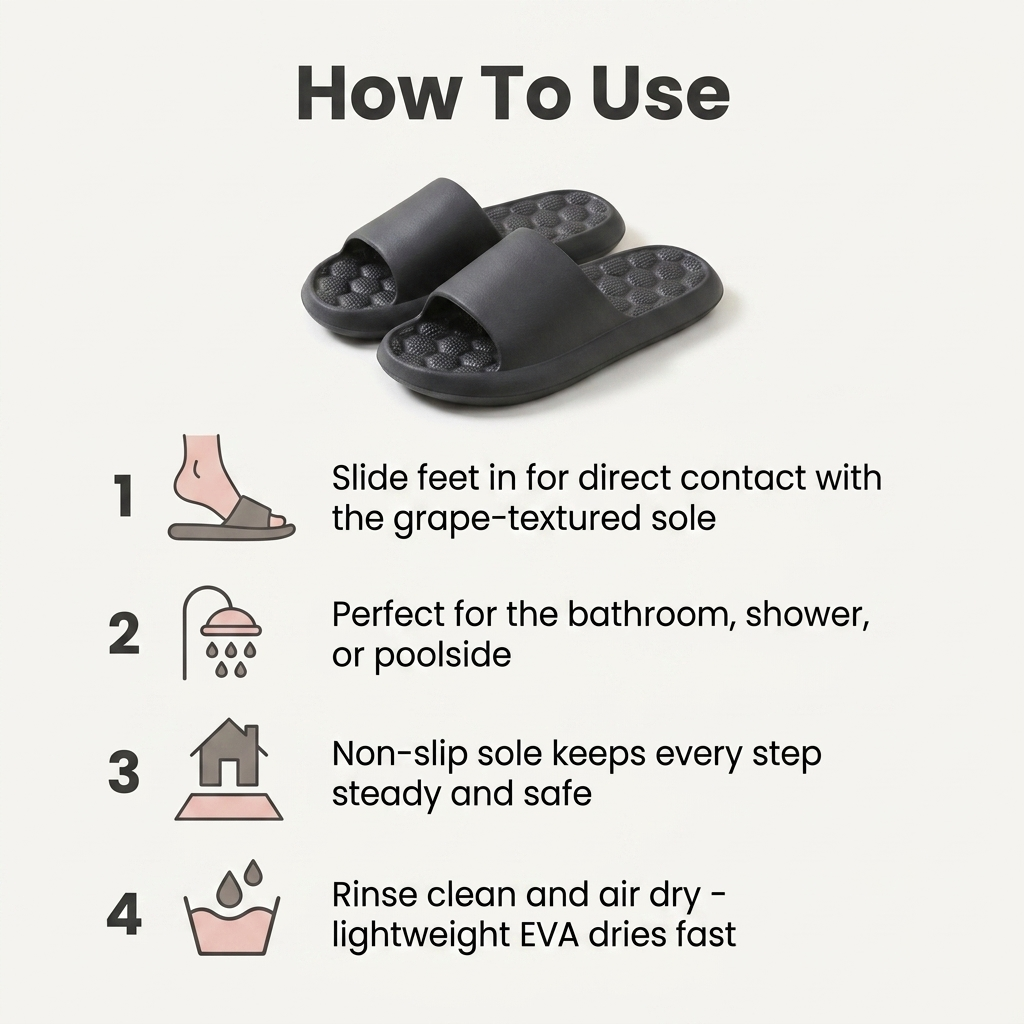 Women's Summer Foot Massage Bathroom Slippers – Non-Slip & Relaxing
