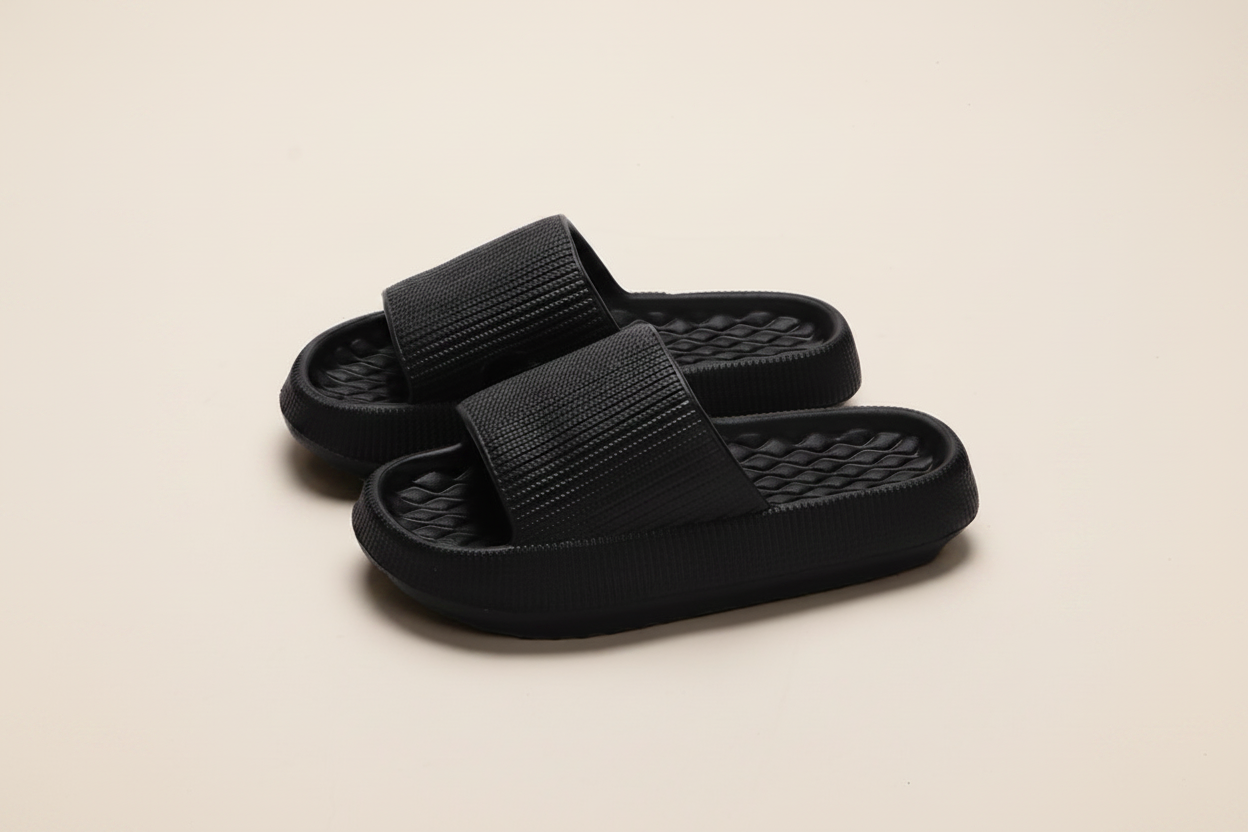 Black slippers