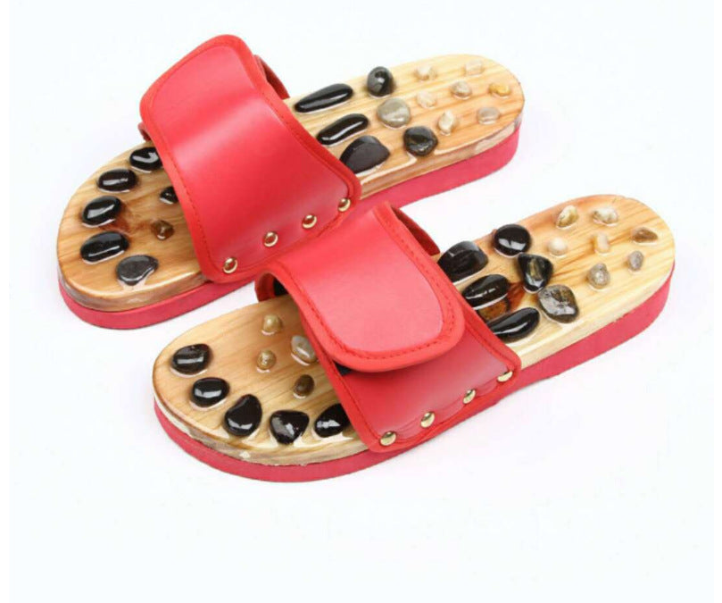 Jade Stone Foot Massage Slippers
