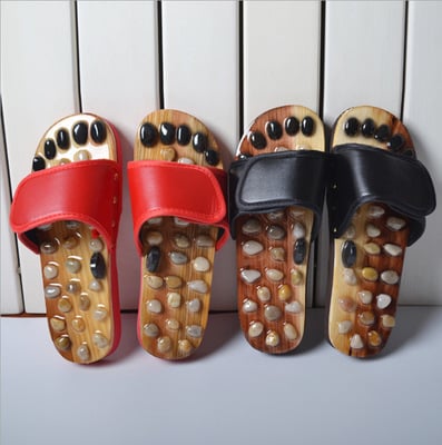 Jade Stone Foot Massage Slippers