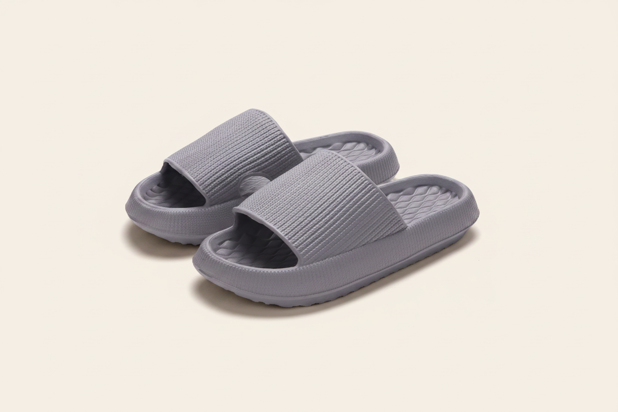 Grey slippers