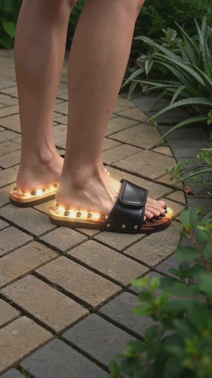 Jade Stone Foot Massage Slippers
