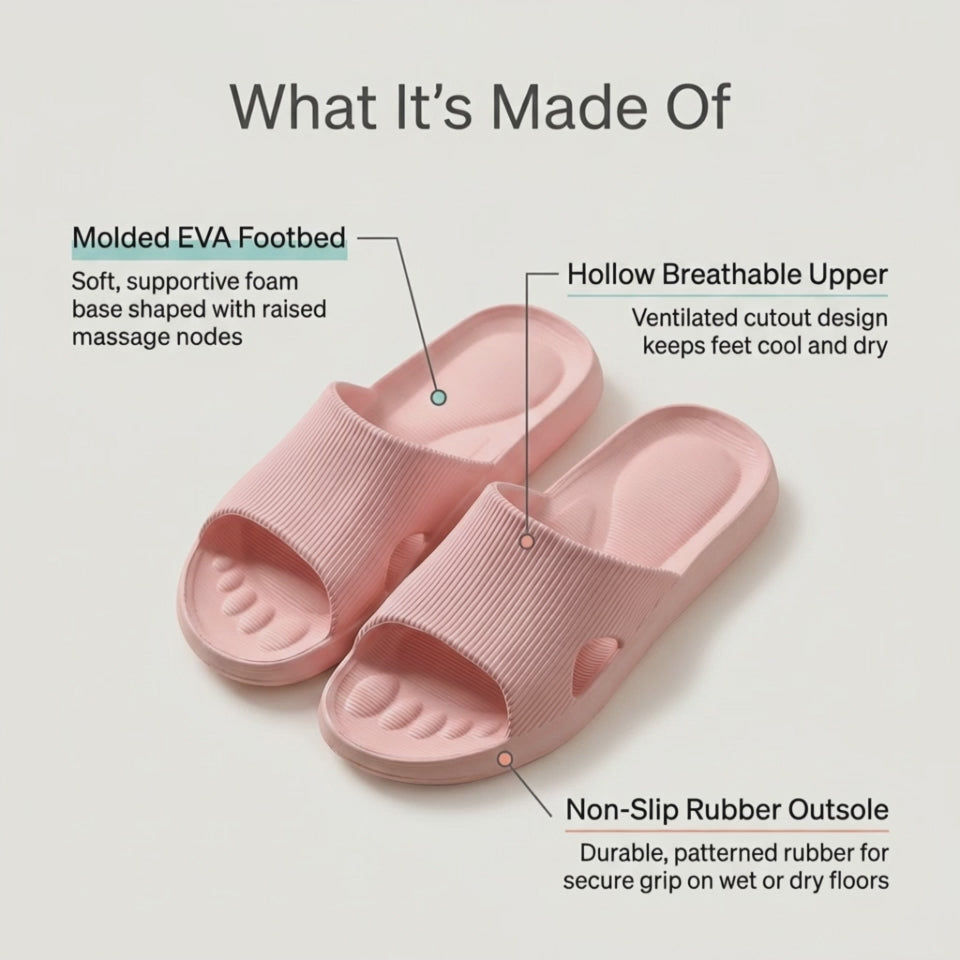 Antibacterial Bath Massage Slippers