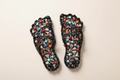 Red lattice slippers